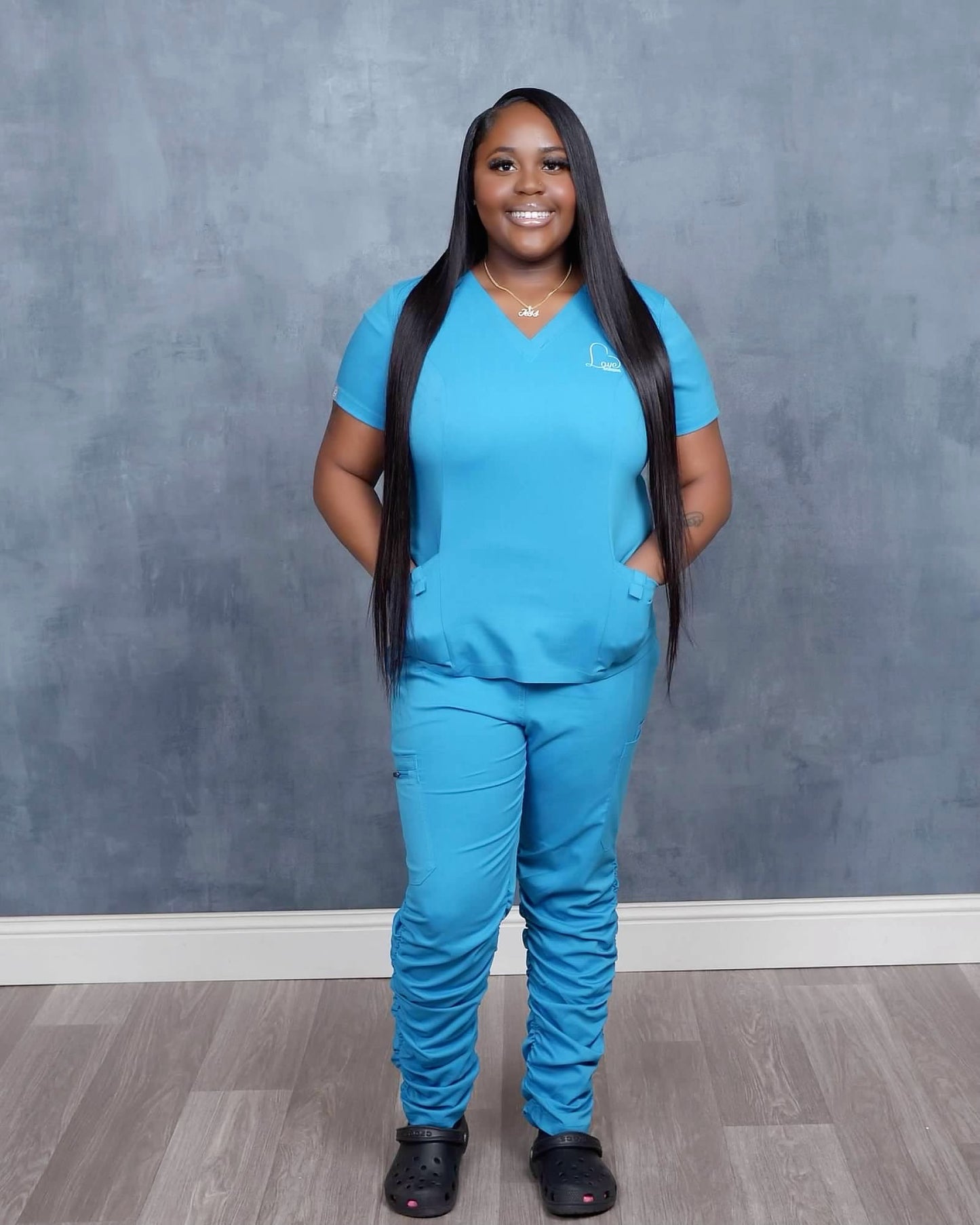 "Save Me" Stacked Scrub Set
