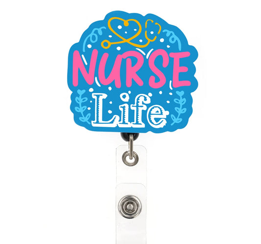 Nurse Life Reel Badge